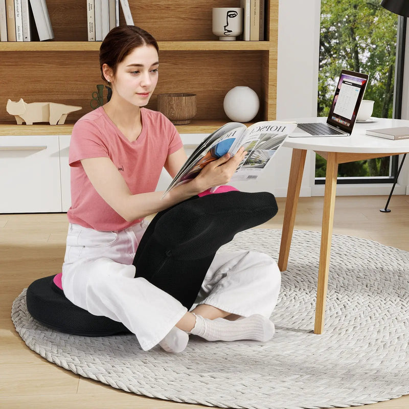 Floor Comfy Gaming Leisure Chair with Adjustable Headrest and Backrest by DirectDeals