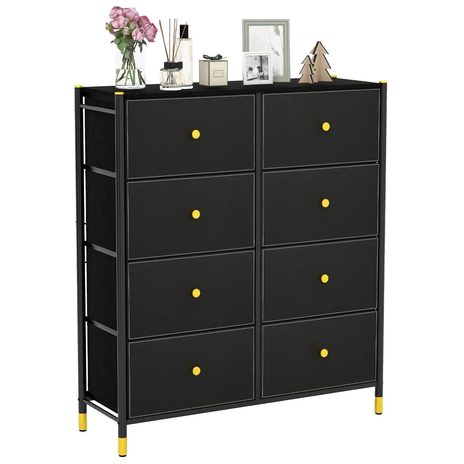 8-Drawer Fabric Dresser with Metal Frame and Storage Bins by DirectDeals