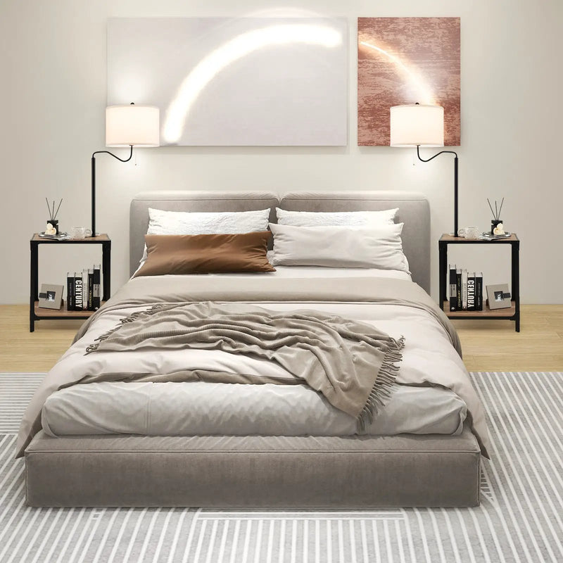 360¬∞ Rotatable Floor Lamp with End Table and USB Charging Ports by DirectDeals