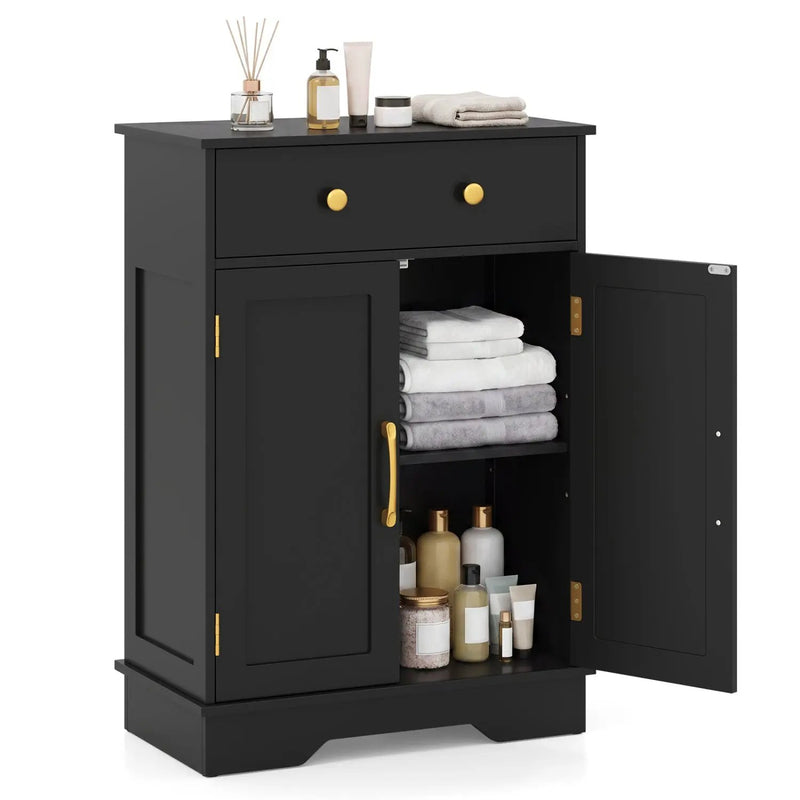 Floor Storage Cabinet with Drawer and Adjustable Shelf by DirectDeals