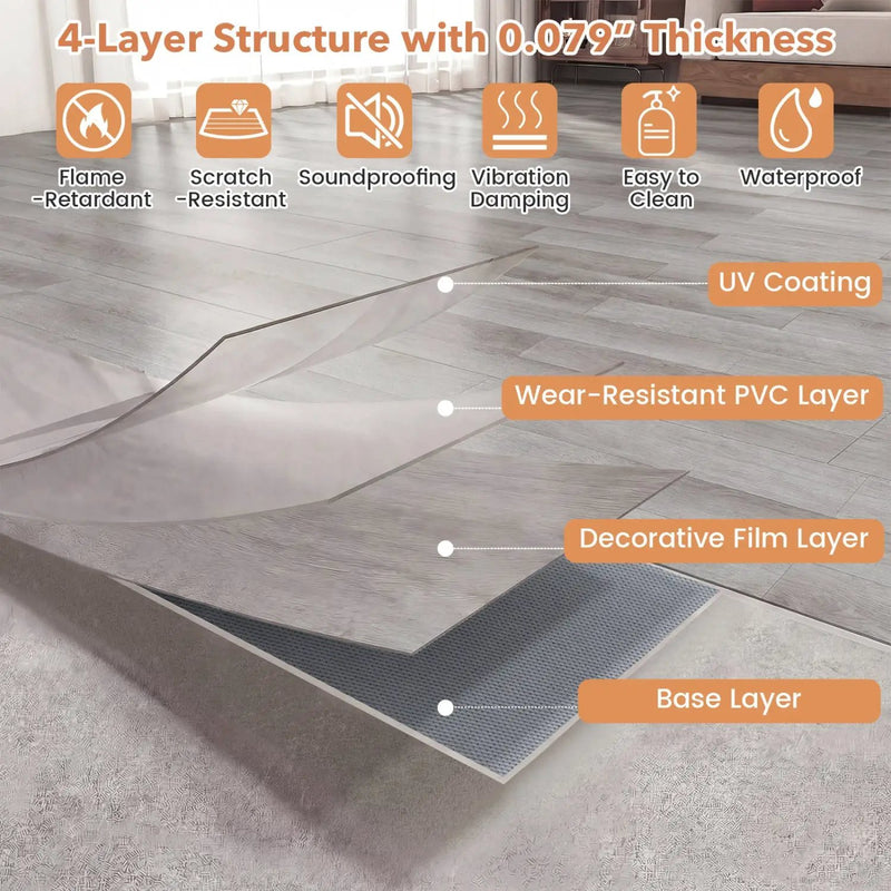 Floor Tile Vinyl Flooring Waterproof Vinyl Plank Flooring by DirectDeals