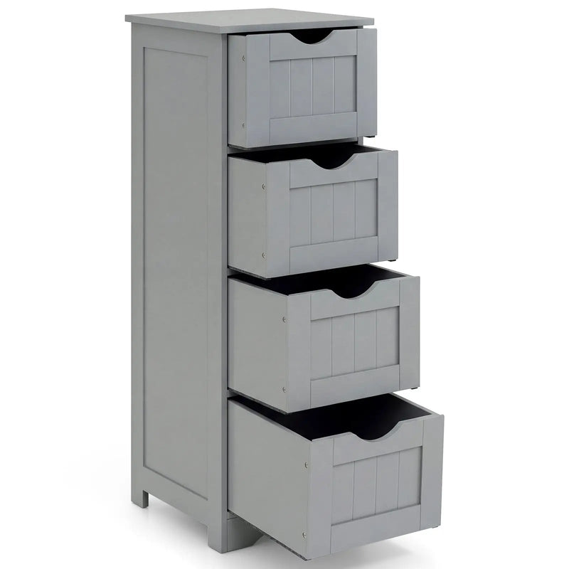 4-Drawer Freestanding Floor Cabinet with Anti-Toppling Device by DirectDeals