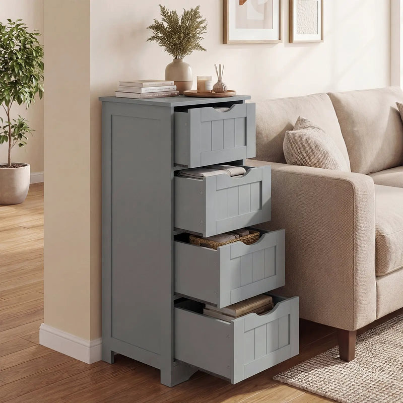 4-Drawer Freestanding Floor Cabinet with Anti-Toppling Device by DirectDeals
