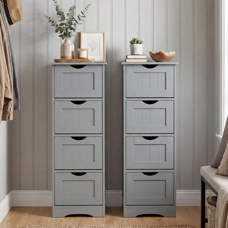 4-Drawer Freestanding Floor Cabinet with Anti-Toppling Device by DirectDeals