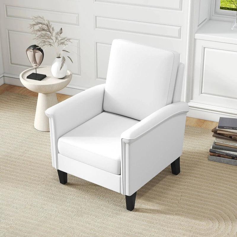 Floral Accent Chair Farmhouse Boho Armchair with Solid Wood Legs and High Back by DirectDeals