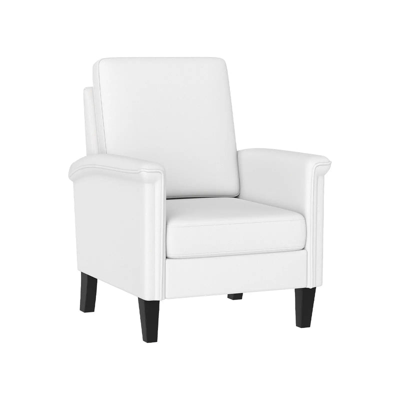 Floral Accent Chair Farmhouse Boho Armchair with Solid Wood Legs and High Back by DirectDeals