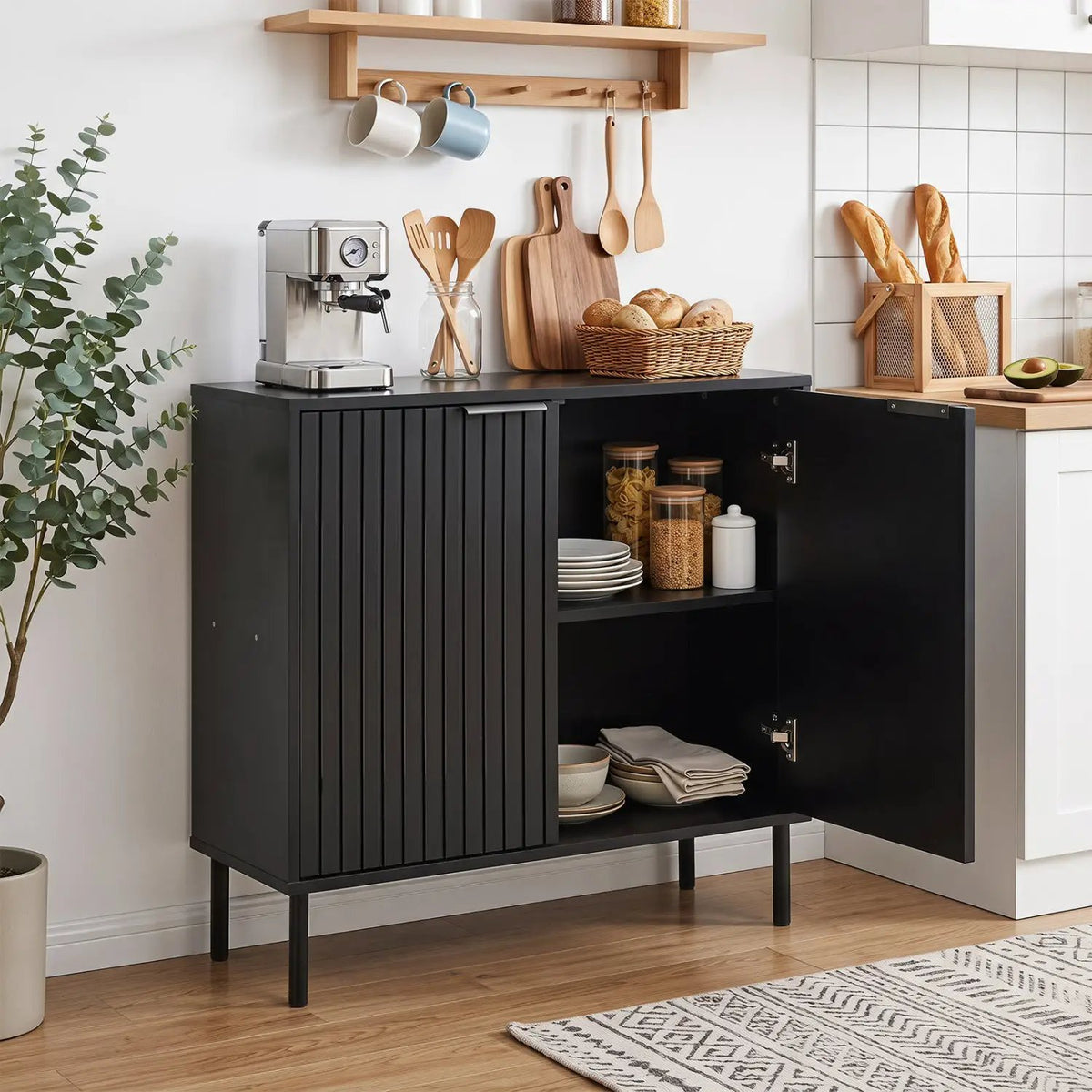 Fluted Buffet Cabinet with 2-Door Storage by DirectDeals