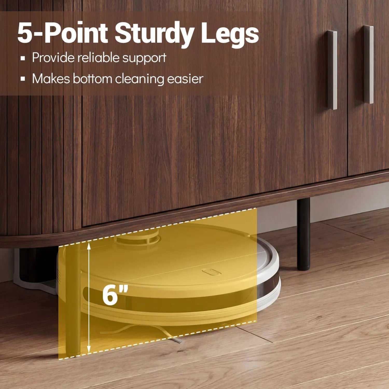 Fluted TV Stand for TVs up to 60" Mid Century Curved Entertainment Center by DirectDeals