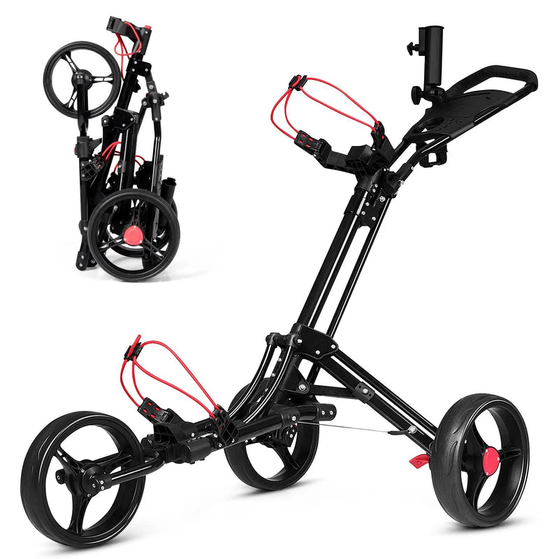 Foldable 3 Wheel Golf Pull Push Cart Trolley by DirectDeals