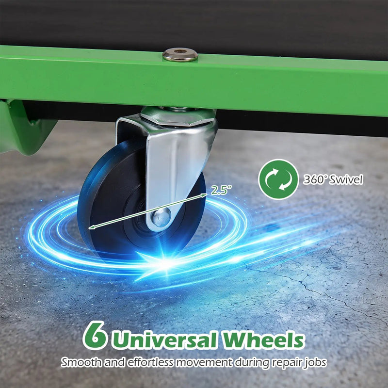 Foldable Automotive Creeper with 360° Swivel Wheels 330 lbs by DirectDeals