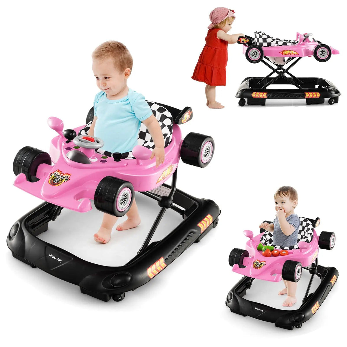 Convertible Baby Walker with 3 Adjustable Height Settings by DirectDeals