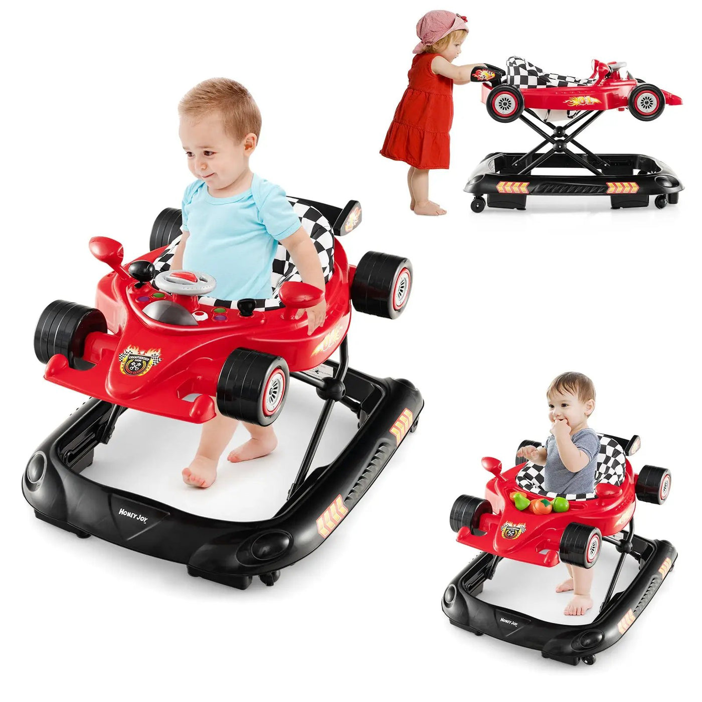 Convertible Baby Walker with 3 Adjustable Height Settings by DirectDeals