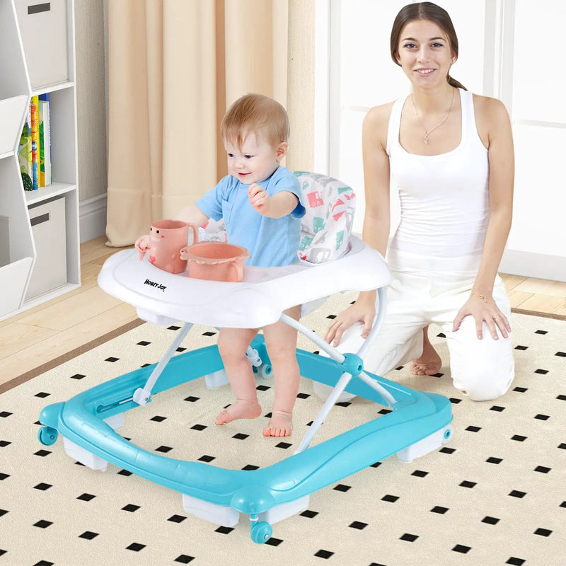 Foldable Baby Walker with 3 Adjustable Heights and Padded Seat by DirectDeals