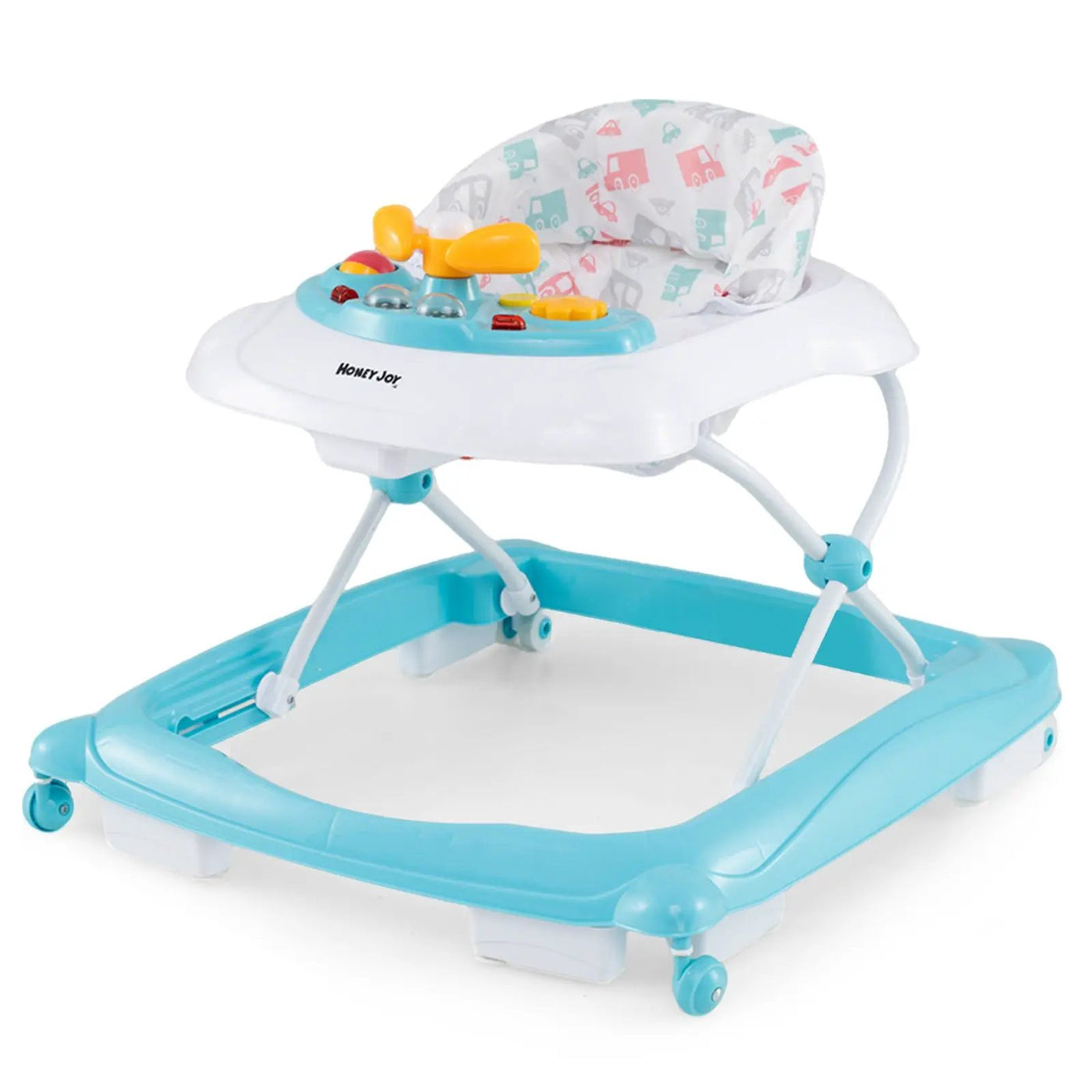 Foldable Baby Walker with 3 Adjustable Heights and Padded Seat by DirectDeals