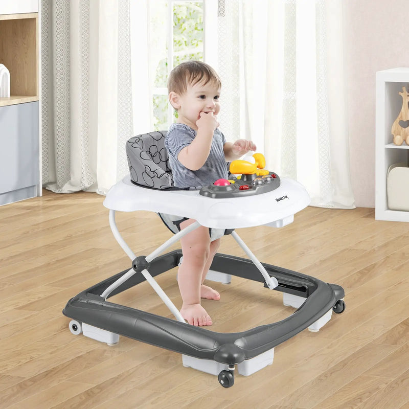 Foldable Baby Walker with 3 Adjustable Heights and Padded Seat by DirectDeals