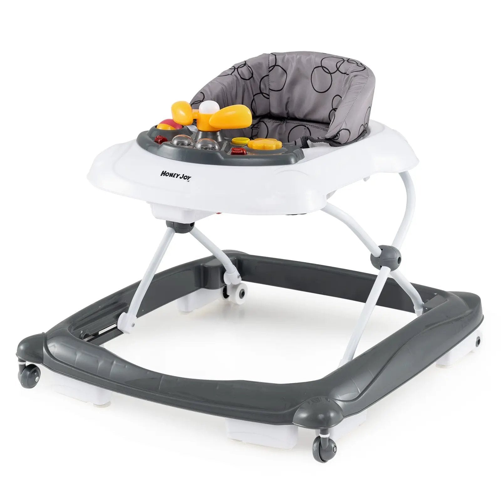 Foldable Baby Walker with 3 Adjustable Heights and Padded Seat by DirectDeals
