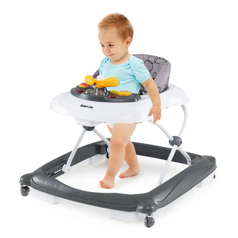 Foldable Baby Walker with 3 Adjustable Heights and Padded Seat by DirectDeals