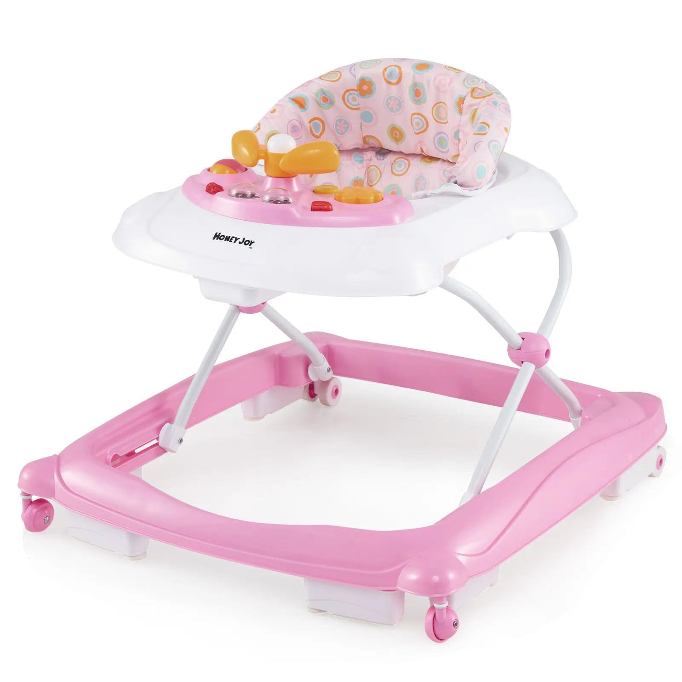 Foldable Baby Walker with 3 Adjustable Heights and Padded Seat by DirectDeals