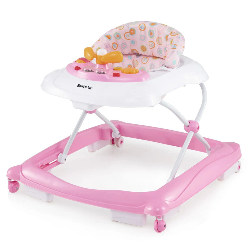 Foldable Baby Walker with 3 Adjustable Heights and Padded Seat by DirectDeals