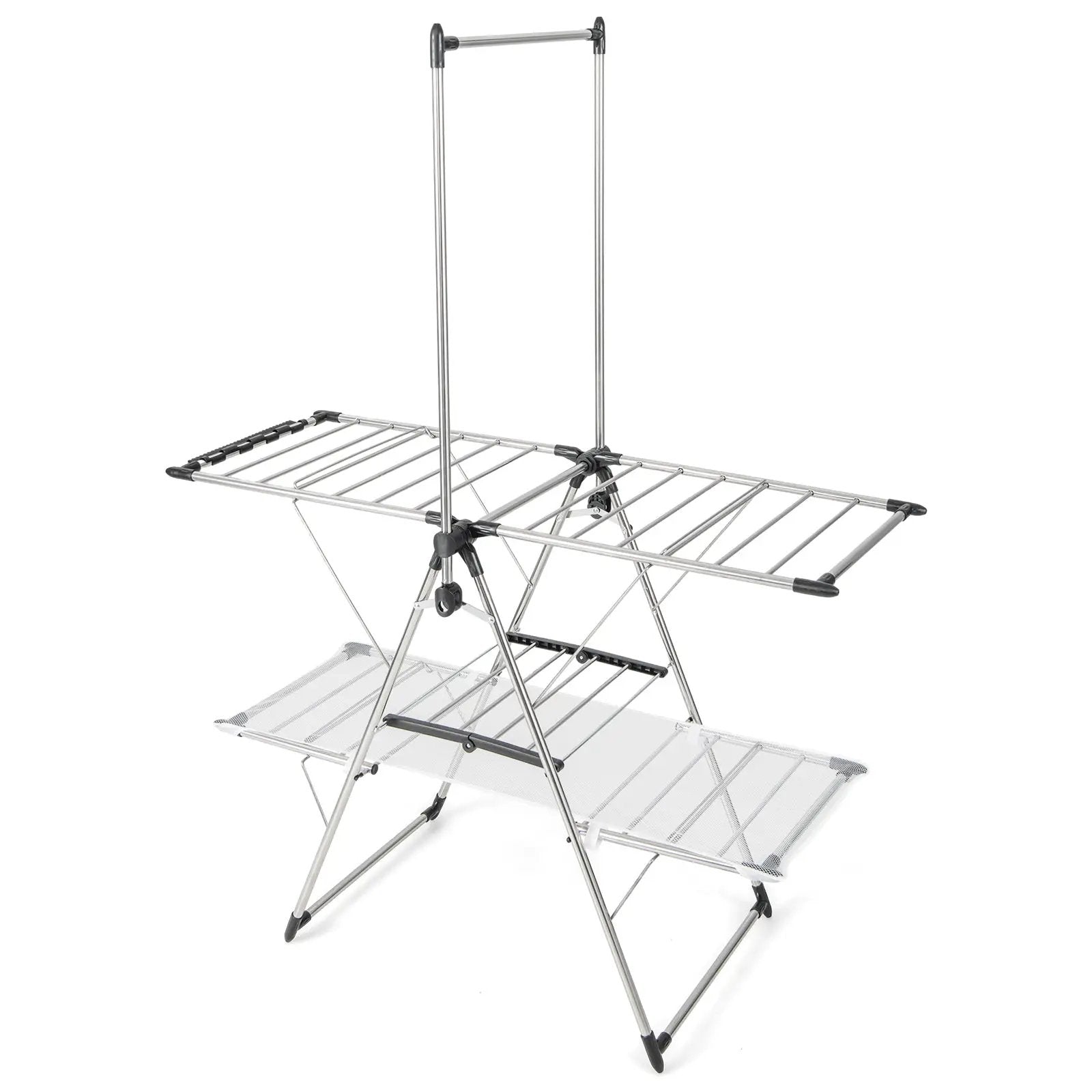 Large Foldable Clothes Drying Rack with Tall Hanging Bar by DirectDeals