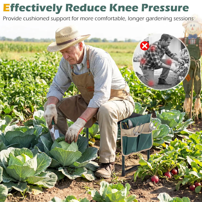 Foldable Garden Kneeler and Seat for Seniors Gardeners by DirectDeals