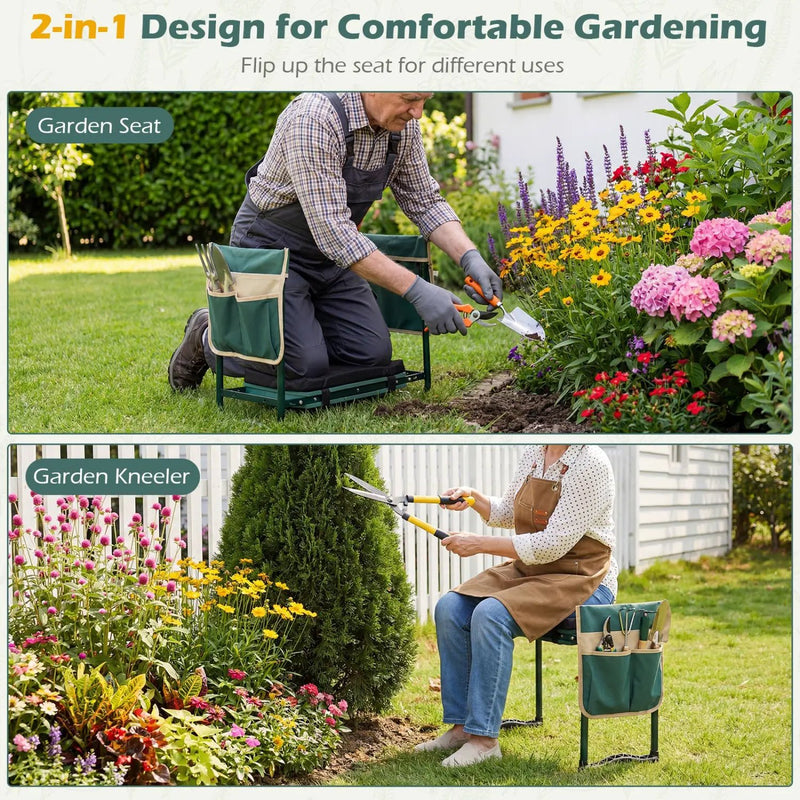 Foldable Garden Kneeler and Seat for Seniors Gardeners by DirectDeals