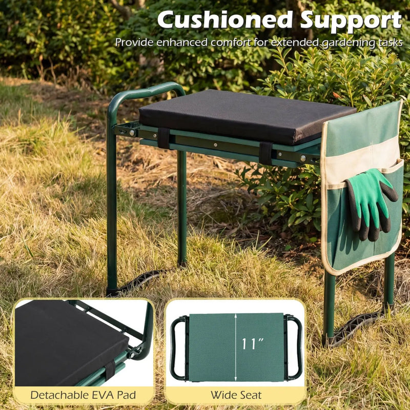 Foldable Garden Kneeler and Seat for Seniors Gardeners by DirectDeals