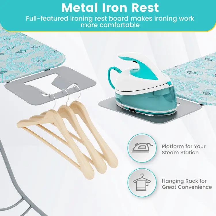 Foldable Ironing Board with Iron Rest and Adjustable Height by DirectDeals
