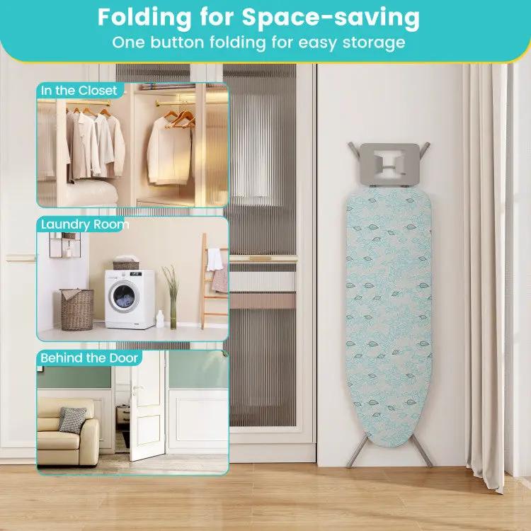 Foldable Ironing Board with Iron Rest and Adjustable Height by DirectDeals