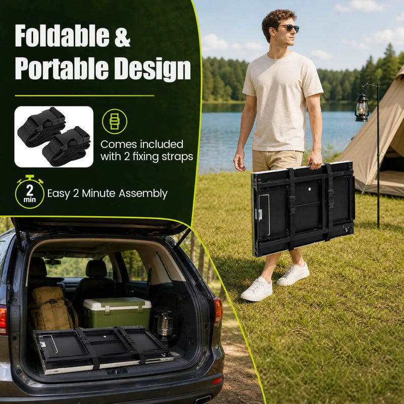 Foldable Outdoor Cook Station with Removable Shelves by DirectDeals