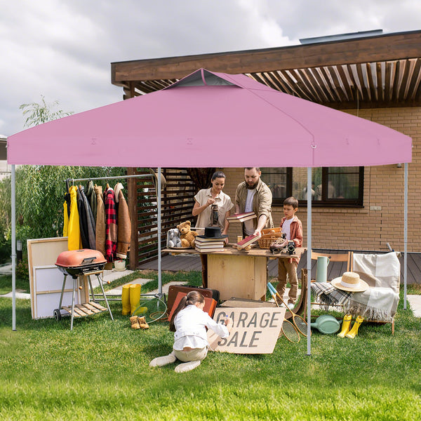 10 X 10 FT Foldable Outdoor Patio Shelter Canopy Tent with 1-Push Center Lock, photo 2 of 16