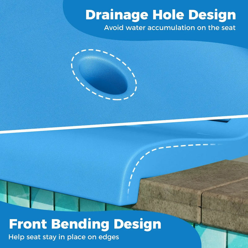 Foldable Outdoor Pool Chair with Handle and Back Support by DirectDeals