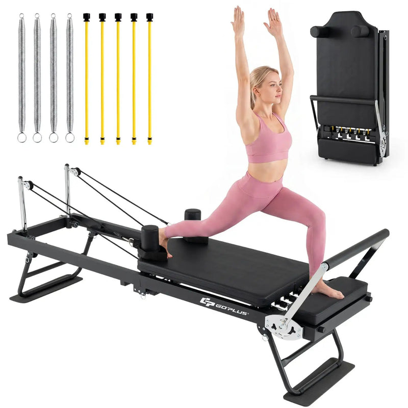 Foldable Pilates Reformer Machine for Home Gym Large Pilates Equipment by DirectDeals