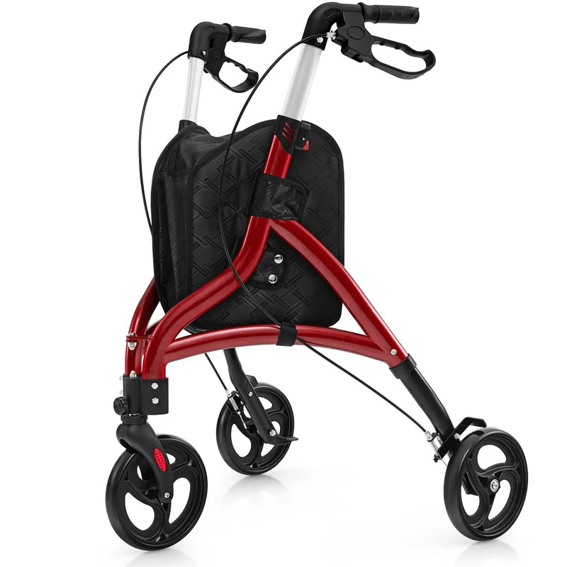Foldable Rollator Walker with Lightweight Aluminum Frame by DirectDeals