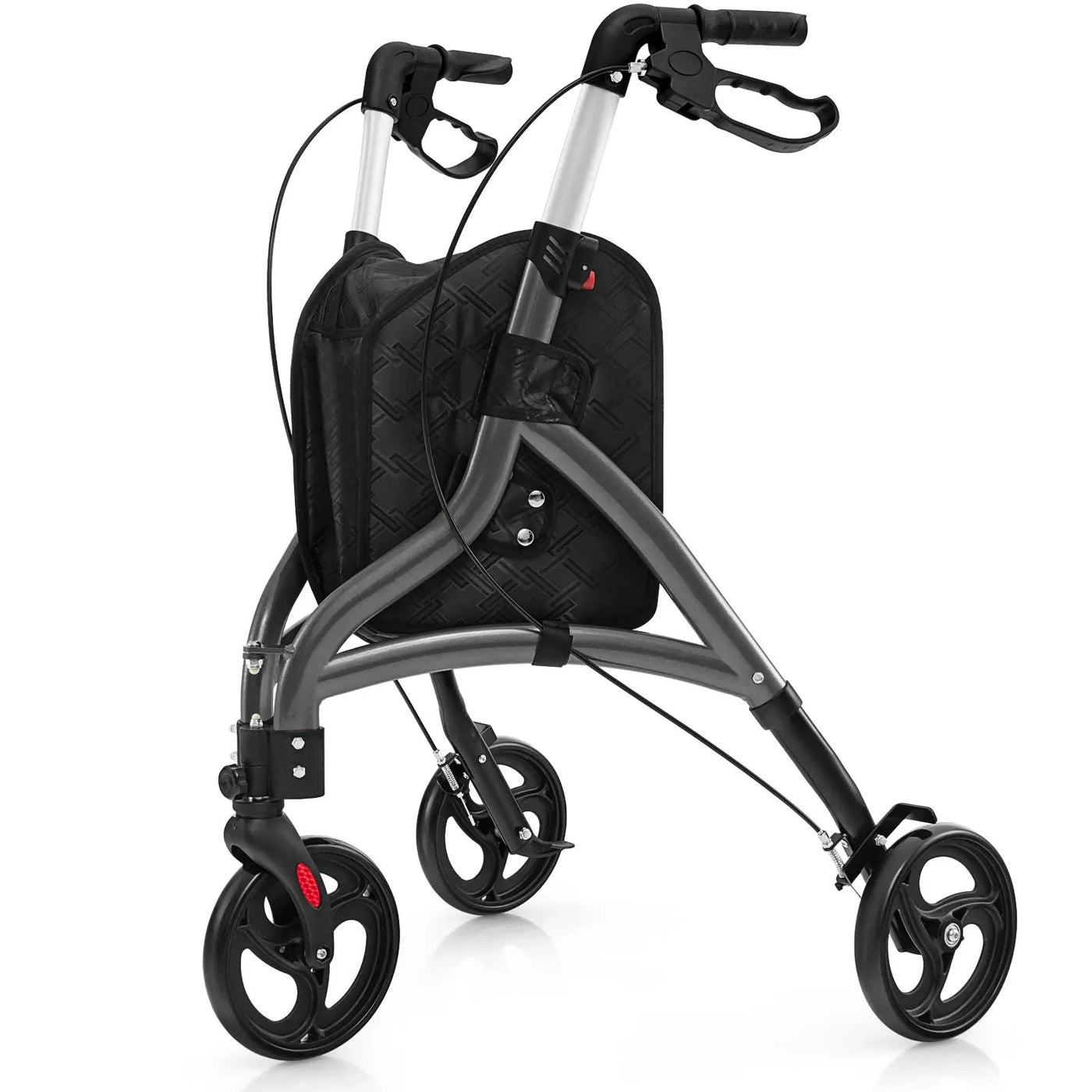 Foldable Rollator Walker with Lightweight Aluminum Frame by DirectDeals