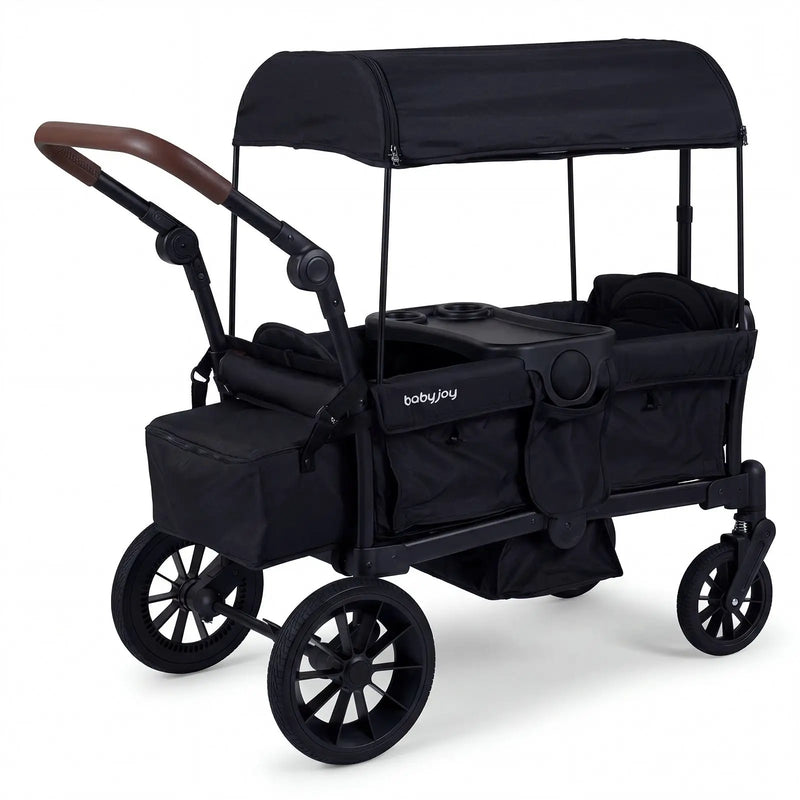 Foldable Wagon Stroller for 2 Kids Double Seater Toddler Stroller with Removable Canopy by DirectDeals