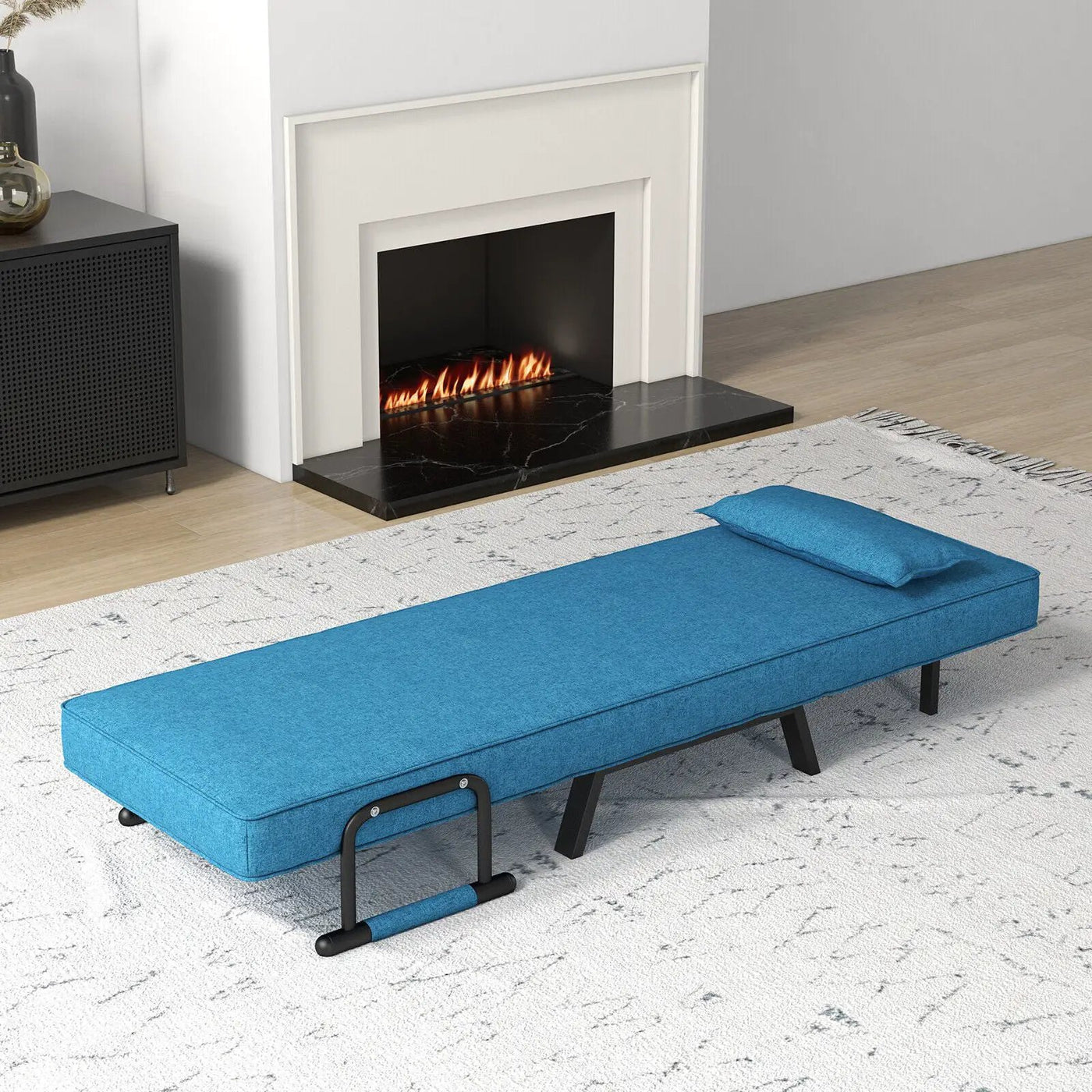 Folding 6 Position Convertible Sleeper Bed Armchair Lounge Couch with Pillow by DirectDeals