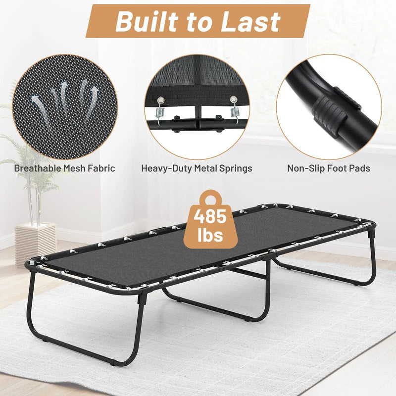75 x 31 Inch Folding Bed with Mattress Cot Size with Memory Foam by DirectDeals