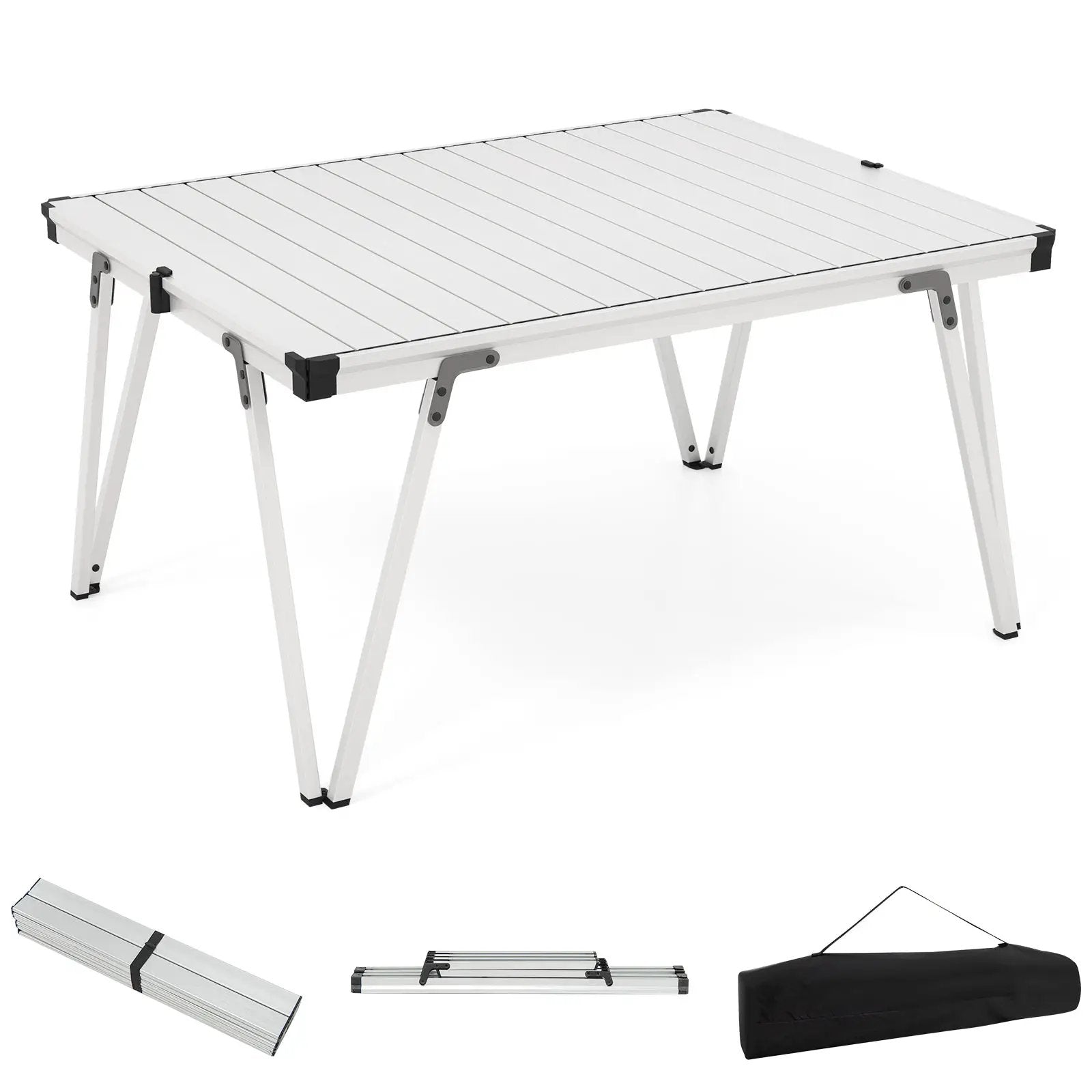 Folding Camping Table Picnic Table with Storage Bag and Waterproof Desktop by DirectDeals