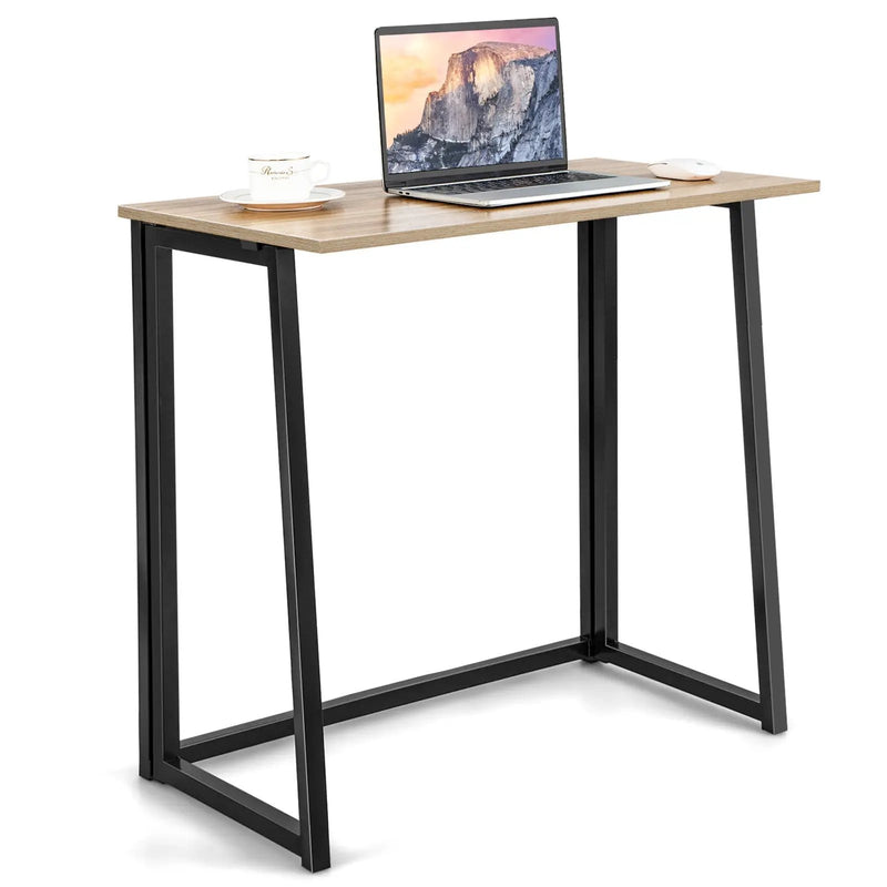 31 Inch Space-saving Folding Computer Desk for Home Office-Natural by DirectDeals