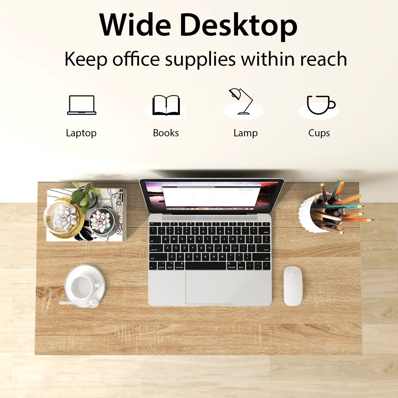 31 Inch Space-saving Folding Computer Desk for Home Office-Natural by DirectDeals