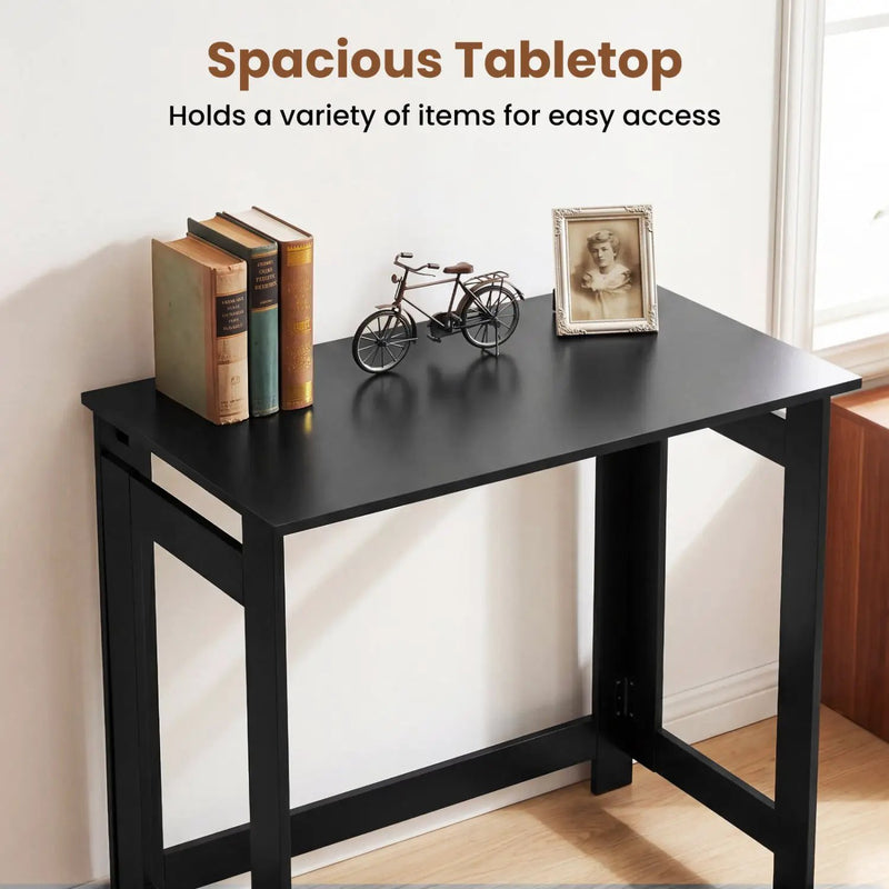 Folding Console Table with Space-Saving Design by DirectDeals