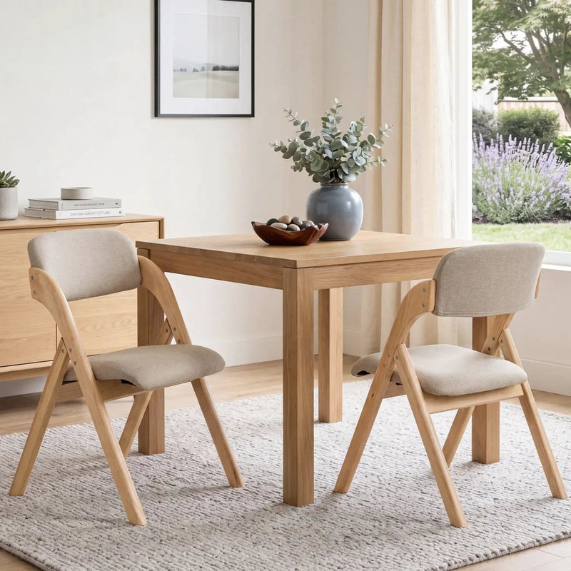 Folding Dining Chairs Set of 2 with Cushioned Seats by DirectDeals