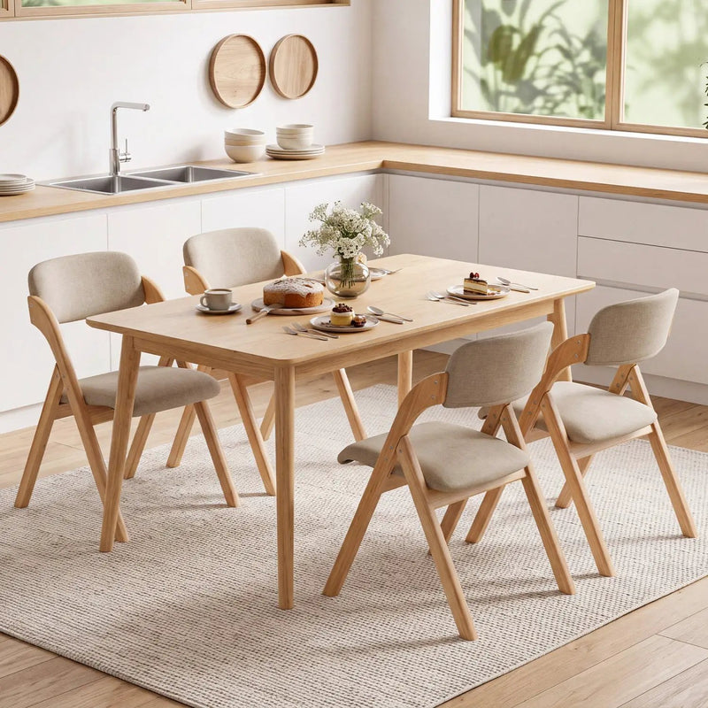 Folding Dining Chairs Set of 2 with Cushioned Seats by DirectDeals
