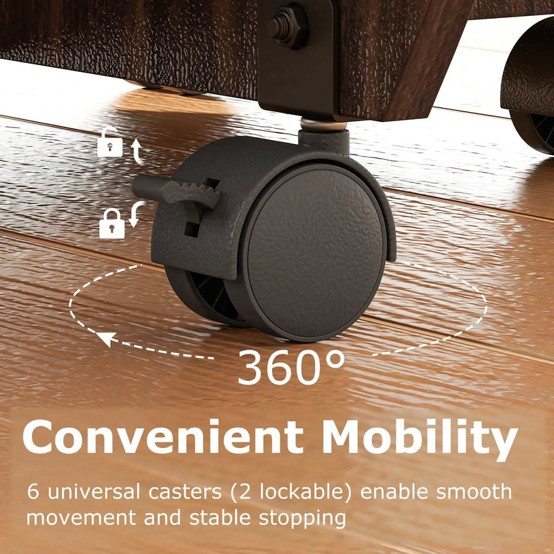 Folding Dining Table 3-in-1 Space-Saving Drop Leaf Kitchen Table with Lockable Wheels by DirectDeals