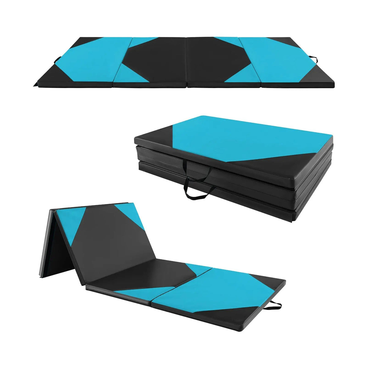 10 Feet x 4 Feet x 2 Inch Folding Exercise Mat with Hook and Loop Fasteners by DirectDeals