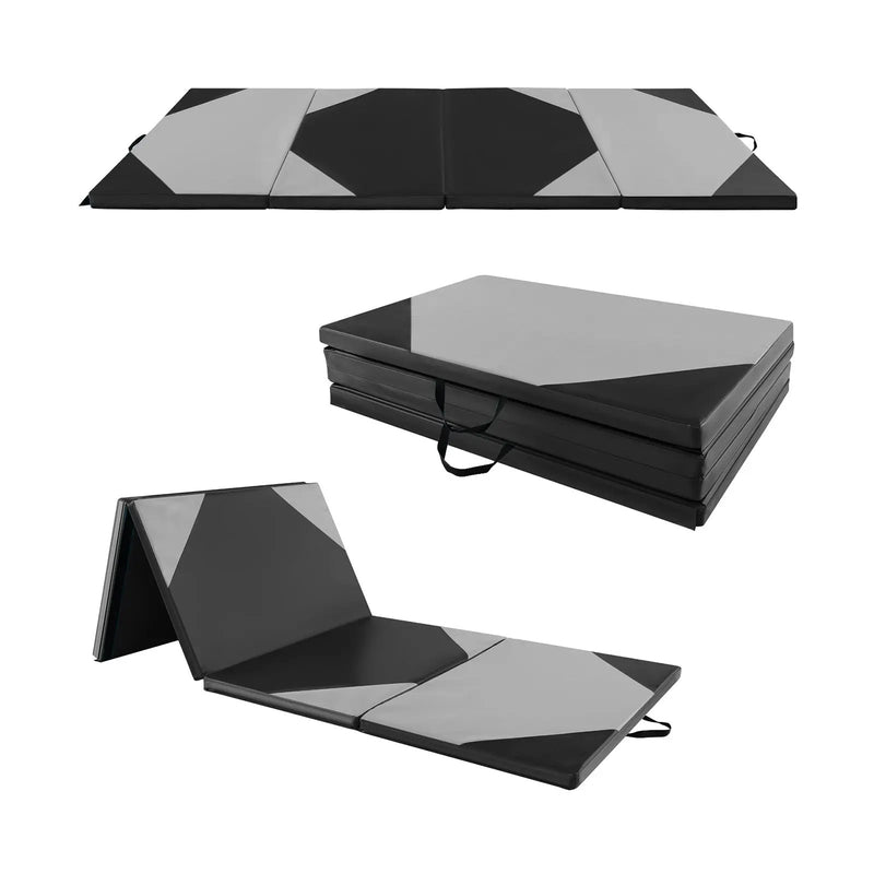 10 Feet x 4 Feet x 2 Inch Folding Exercise Mat with Hook and Loop Fasteners by DirectDeals