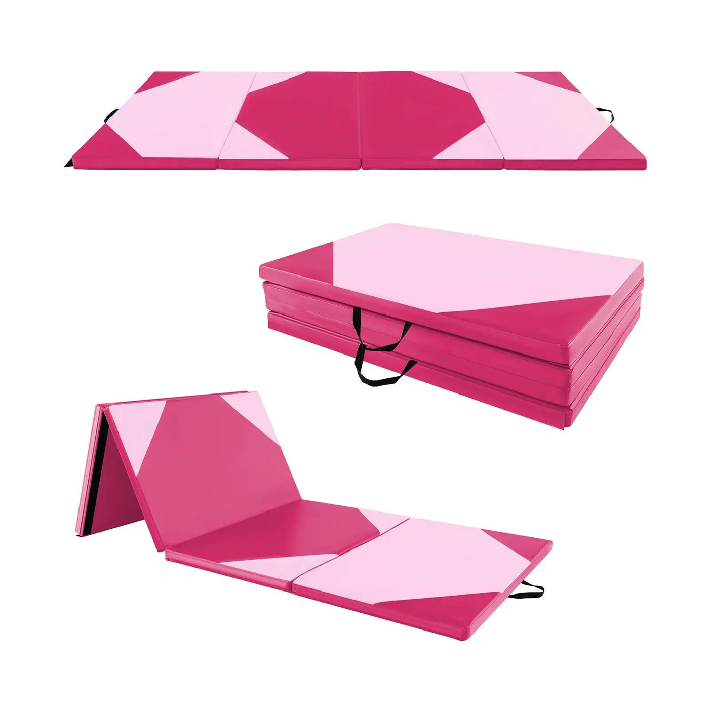 10 Feet x 4 Feet x 2 Inch Folding Exercise Mat with Hook and Loop Fasteners by DirectDeals