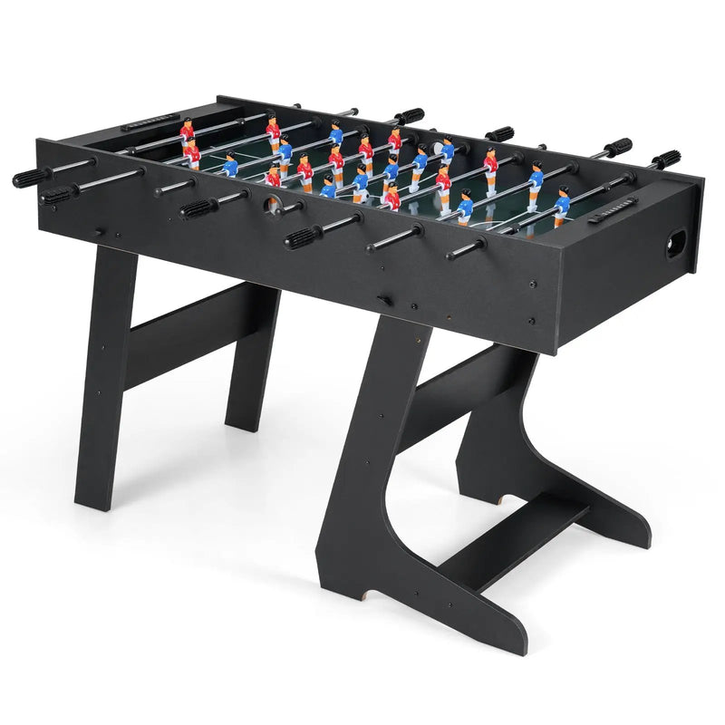 Folding Foosball Table with 22 Players and Slide Scorers Space-Saving Game Table by DirectDeals