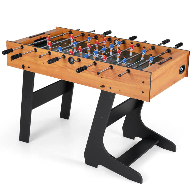 Folding Foosball Table with 22 Players and Slide Scorers Space-Saving Game Table by DirectDeals